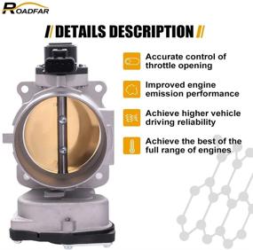 img 1 attached to 🚀 Высокопроизводительный Дроссельный узел ROADFAR 75 мм 5,4 л с датчиком положения дросселя для Ford F-150 V8 2005-2010 / Expedition V8 2005-2014 / F-250 F-350 Super Duty V8 2005-2010 / Lincoln Navigator V8 2005-2014 8L3Z-9E926-A.
