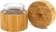 🎍 bamboo smell proof stash jar for herbs and spices - quarter oz wooden discreet scent proof container with airtight glass jar - keeps contents fresh longer - 100ml / 3.38 oz capacity logo