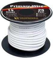 white 14-gauge primary wire, 25 ft - gg grand general 55242 logo