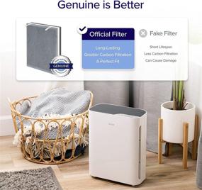 img 2 attached to 🌬️ LEVOIT Air Purifier Replacement Filter, Vital 100-RF True HEPA & Activated Carbon, 1 Pack - White, High-efficiency, Long-lasting Performance