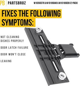 img 2 attached to 🔧 W10350376 &amp; W10195840 &amp; W10195839 Rack Adjuster Kit Replacement (2-Pack) by PartsBroz - Compatible with Whirlpool Dishwashers - Substitutes W10712394, AP5956100, PS10064063, W10253546