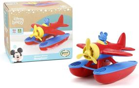 img 4 attached to Зеленая игрушка Disney Baby Exclusive Mickey Mouse Seaplane: Игра в притворство и игрушка для купания - Экологичная, безопасная, сделана в США