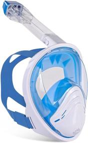 img 4 attached to Zezirdas Full Face Snorkel Mask: Advanced Breathing Mechanism, Double Floating Balls Dry Top System, Detachable Camera Mount - 180°Panoramic Anti-Leak/Anti-Fog Dive