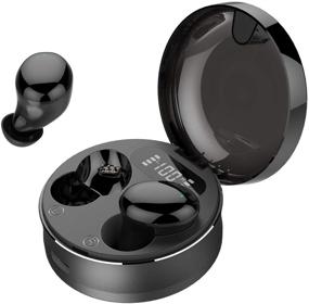 img 4 attached to 🎧 35H Playtime Wireless Earbuds by TPLISAK - Bluetooth 5.0 IPX8 Waterproof, Touch Control, True Wireless Bluetooth Earbuds with Built-in Microphone, In-Ear Deep Bass, Bluetooth Headphones