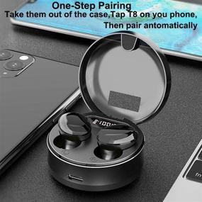 img 1 attached to 🎧 35H Playtime Wireless Earbuds by TPLISAK - Bluetooth 5.0 IPX8 Waterproof, Touch Control, True Wireless Bluetooth Earbuds with Built-in Microphone, In-Ear Deep Bass, Bluetooth Headphones