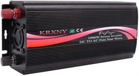 img 1 attached to Получайте энергию везде с KRXNY 1000W сверхсетевым инвертором с чистым синусоидальным напряжением - от 24 В постоянного тока до 110 В / 120 В переменного тока 60 Гц | Светодиодный дисплей | Разъем для США.