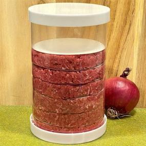 img 1 attached to 🍔 Evelots Hamburger Press: Consistently Craft Perfect-Sized Burgers Every Time – Includes Freeze-Set and 8 Dividers