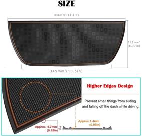 img 2 attached to Auovo Dashboard Mat Cover For Ram 1500 2500 3500 Accessories Interior 2011-2018 Pickup Car Dash Pad Trim Rubber Soft Tray(1 PCS) (Cattle Tan Brown Trim)