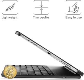 img 1 attached to 💻 KVAGO Keyboard Case for iPad Pro 11 inch 2018 - 7 Color Backlit Bluetooth Keyboard, Auto Wake/Sleep, Wireless - Black