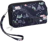 womens double zipper wristlets twilight women's handbags & wallets logo