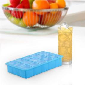 img 2 attached to 🧊 Silicone Ice Cube Trays 2 Pack – Molds for Freezer, Cocktails – Easy Release Square Ice Cubes – Reusable, BPA Free