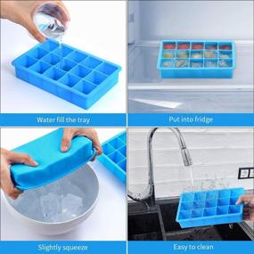 img 3 attached to 🧊 Silicone Ice Cube Trays 2 Pack – Molds for Freezer, Cocktails – Easy Release Square Ice Cubes – Reusable, BPA Free