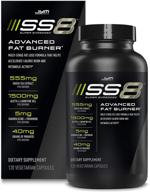 💪 jym ss8 super shredded 8: advanced fat burner with acetyl-l carnitine, tyrosine, and green tea extract - boosted by caffeine, capsimax, grains of paradise, yohimbe, and rauwolscine - 120 capsules logo
