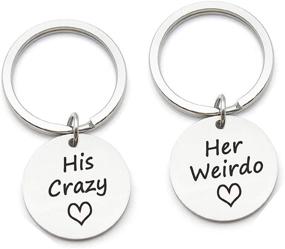 img 4 attached to Harsgs Keychain Crazy Weirdo Couples