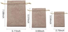 img 2 attached to 25pcs Linen Burlap Gift Bags with Drawstring: Versatile Jewelry Pouches for Weddings, Birthdays, Christmas & DIY Crafts - Home Supplies (5.11x7.08inch)