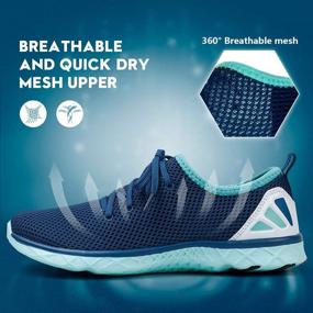 img 2 attached to 👟 STQ Lace-Up Womens Water Shoes: Beach, Swim, Pool Aqua Sneakers