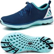 👟 stq lace-up womens water shoes: beach, swim, pool aqua sneakers logo