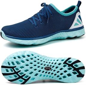 img 4 attached to 👟 STQ Lace-Up Womens Water Shoes: Beach, Swim, Pool Aqua Sneakers