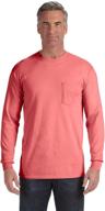 👕 men's comfort colors long sleeve c4410 crunchberry l shirt in clothing, t-shirts & tanks logo