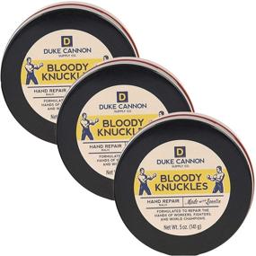 img 2 attached to 👊 Duke Cannon Supply Co. Bloody Knuckles Hand Repair Balm, Net Weight 5oz (3 Pack) / Fragrance-Free, No Parabens