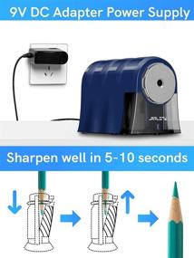 img 1 attached to 🔌 JARLINK Electric Pencil Sharpener, High-Performance Pencil Sharpener Plug-in, Rapidly Sharpen 5000 Times, Ultra-Sharp Point for 6-8mm No.2/Colored Pencils, Blue