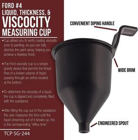 img 3 attached to 📏 TCP Global SG244 Жидкая чашка для измерения толщины и вязкости Ford # 4 Four: Точный вискозиметр для измерения краски
