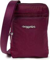👜 women's handbags & wallets: baggallini anti-theft crossbody bag in black - ideal for crossbody activities logo