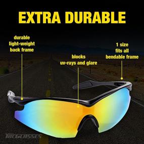 img 1 attached to 🕶️ Polarized Sports Sunglasses by Bell+Howell - Tacglasses for Safe Driving, Golfing, Cycling, Fishing, Military Eyewear, Anti-Glare & UV Ray Protection - As Seen On TV for Men and Women