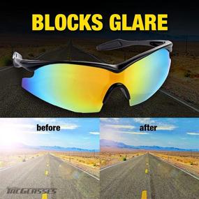 img 3 attached to 🕶️ Polarized Sports Sunglasses by Bell+Howell - Tacglasses for Safe Driving, Golfing, Cycling, Fishing, Military Eyewear, Anti-Glare & UV Ray Protection - As Seen On TV for Men and Women