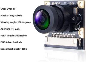 img 3 attached to 📷 Камера Smraza Raspberry Pi 4 - 5MP 1080p OV5647 сенсор, регулируемое фокусное расстояние, широкоугольный рыбий глаз объектив, веб-камера - совместима с Raspberry Pi 4 Model B/Pi 3 B+/3 B/2 B/Zero