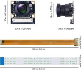 img 2 attached to 📷 Камера Smraza Raspberry Pi 4 - 5MP 1080p OV5647 сенсор, регулируемое фокусное расстояние, широкоугольный рыбий глаз объектив, веб-камера - совместима с Raspberry Pi 4 Model B/Pi 3 B+/3 B/2 B/Zero