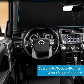 img 1 attached to 🌞 Foldable Front Windshield Sun Shade Protector | Custom Fit for Toyota 4Runner SUV 2010-2022 | SR5 Trail Limited Accessories | 2021 Upgrade
