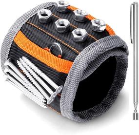 img 4 attached to 🔧 HORUSDY Magnetic Wristband: Strong Magnets for Dad, Holds Screws, Nails, Drilling Bits - Perfect Tool Gift for Men