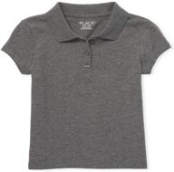 childrens place uniform jersey dkhtrgray girls' clothing in tops, tees & blouses logo