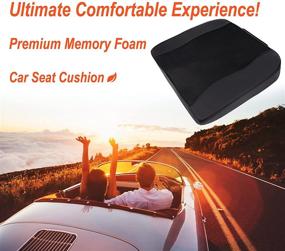img 3 attached to Lofty Aim Car Seat Cushion: Ultimate Comfort Memory Foam for Driving, Sciatica & Lower Back Pain Relief - Ideal for Car Seat, Office Chair, Wheelchair (Black)