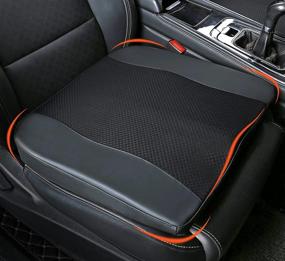 img 4 attached to Lofty Aim Car Seat Cushion: Ultimate Comfort Memory Foam for Driving, Sciatica & Lower Back Pain Relief - Ideal for Car Seat, Office Chair, Wheelchair (Black)