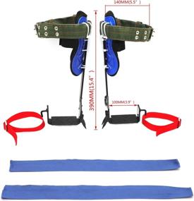 img 3 attached to 🌲 XKMT- Tree Climbing Spike Set: Enhanced Safety with Adjustable Belt, Lanyard Rope, and Rescue Gear [P/N: ET-OUTDOOR002-RAW]