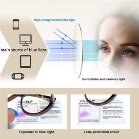 img 1 attached to 💙 Retro Vintage Blue Light Blocking Glasses for Women - 2 PACK, UV400 Clear Lens Eyewear with Oversized Frame for Hipster Party, POLASUP Computer Blue Blocker Filter Glasses for Headache Relief