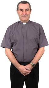 img 4 attached to Mens Clergy Shirt Collar Sleeve