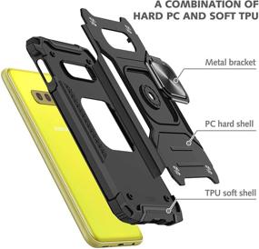 img 2 attached to 📱 Premium Tinabless Black Phone Case for Samsung Galaxy S10E with Tempered Glass Screen Protector [2 Pack] - Shockproof, Kickstand Compatibility and Protection