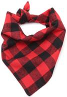 🐶 lumberjack plaid dog bandanas collar for pets логотип