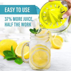 img 3 attached to 🍋 ARK Reamer Lemon Squeezer - BPA-Free Citrus Juicer with Measuring Cup - Easy to Use &amp; Clean Manual Juicer for Fresh Orange or Lime Juice - Anti-Slip Hand Press - Kitchen Gadgets