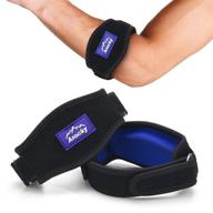 🎾 aracky tennis elbow brace 2-count - effective pain relief, compression pad, adjustable straps for forearm tendonitis - men and women, tennis golfer elbow support logo