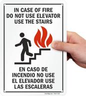 elevator stairs bilingual smartsign aluminum logo