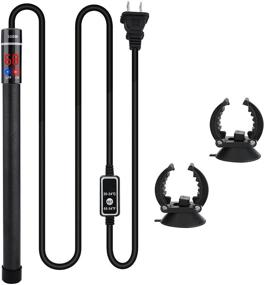 img 4 attached to MUCH 500W Auto Thermostat Submersible Titanium Aquarium Heater with Intelligent LED Temperature Display and External Controller for 70-80 Gallon Saltwater or Freshwater Fish Tanks