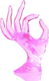 img 1 attached to 🌸 Stylish Pink Room Decor: Ring Holder, Hand Jewelry Display & Danish Pastel Room Accent - 7 Inch Polyresin Mannequin Hand