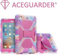 📱 aceguarder ipad mini case - full body protective premium soft silicone cover with adjustable kickstand for ipad mini 1 2 3 (pinkcamo/rose) логотип