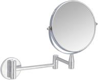 chrome wall-mounted vanity mirror with 1x/5x magnification - amazon basics logo
