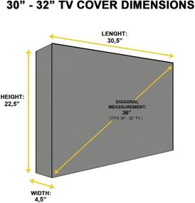 img 3 attached to 📺 KHOMO GEAR Наружный чехол для телевизора коричневого цвета - Универсальный защитный чехол от погоды для телевизора от 30 до 32 дюймов, подходит для большинства кронштейнов и креплений