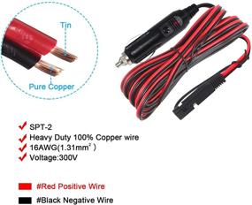 img 3 attached to Расширенное энергетическое решение: 15FT SAE-кабель для продления батареи для эффективной зарядки батареи и подключения распылителя с обратным полюсным адаптером.